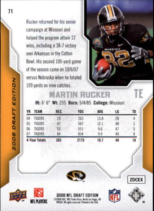A2041- 2008 Upper Deck Draft Edition FB #s 1-250 -You Pick- 15+ FREE US SHIP - Picture 139 of 481