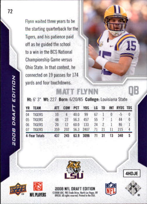 A2041- 2008 Upper Deck Draft Edition FB #s 1-250 -You Pick- 15+ FREE US SHIP - Picture 141 of 481