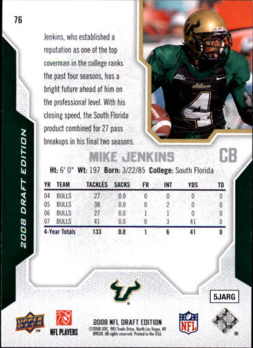 A2041- 2008 Upper Deck Draft Edition FB #s 1-250 -You Pick- 15+ FREE US SHIP - Picture 149 of 481