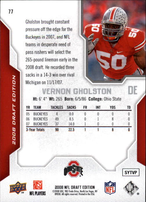 A2041- 2008 Upper Deck Draft Edition FB #s 1-250 -You Pick- 15+ FREE US SHIP - Picture 151 of 481