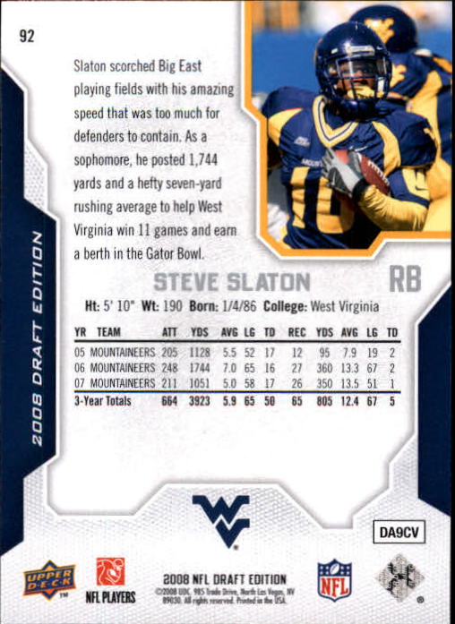 A2041- 2008 Upper Deck Draft Edition FB #s 1-250 -You Pick- 15+ FREE US SHIP - Picture 181 of 481