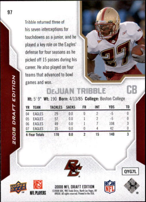 A2041- 2008 Upper Deck Draft Edition FB #s 1-250 -You Pick- 15+ FREE US SHIP - Picture 191 of 481