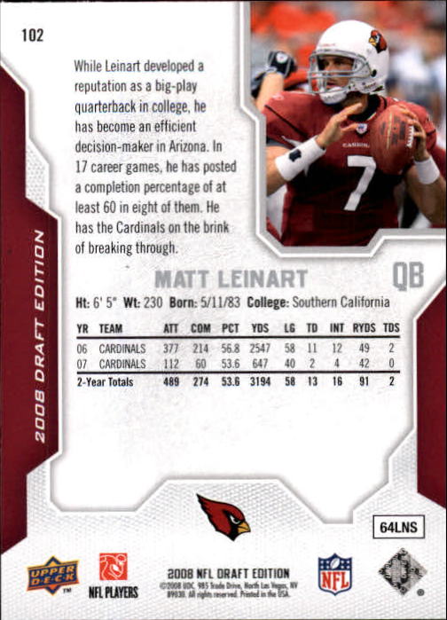 A2041- 2008 Upper Deck Draft Edition FB #s 1-250 -You Pick- 15+ FREE US SHIP - Picture 201 of 481