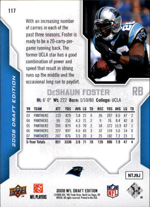 A2041- 2008 Upper Deck Draft Edition FB #s 1-250 -You Pick- 15+ FREE US SHIP - Picture 231 of 481