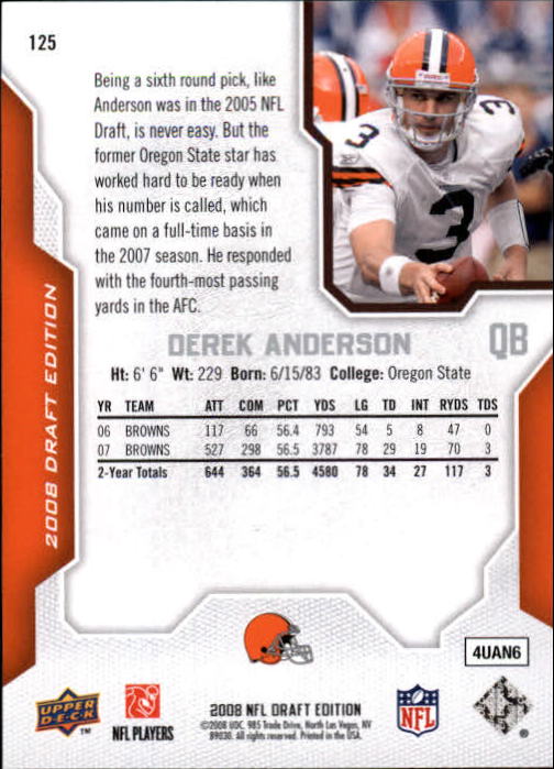 A2041- 2008 Upper Deck Draft Edition FB #s 1-250 -You Pick- 15+ FREE US SHIP - Picture 247 of 481