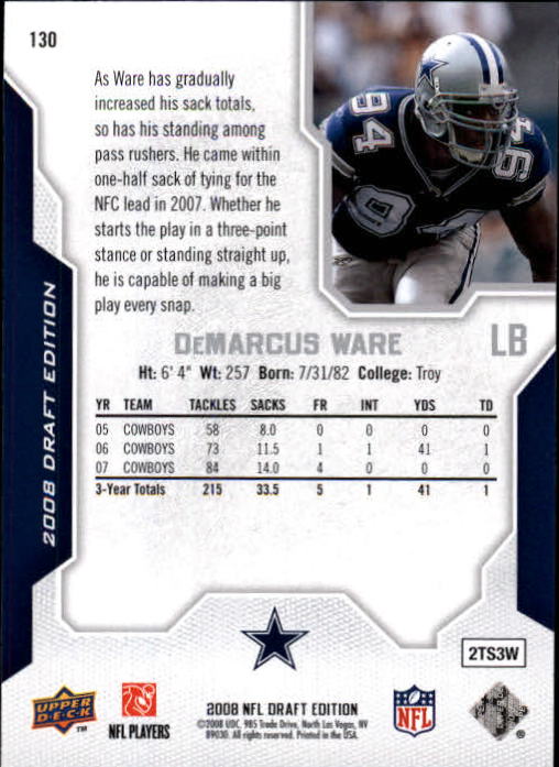 A2041- 2008 Upper Deck Draft Edition FB #s 1-250 -You Pick- 15+ FREE US SHIP - Picture 257 of 481