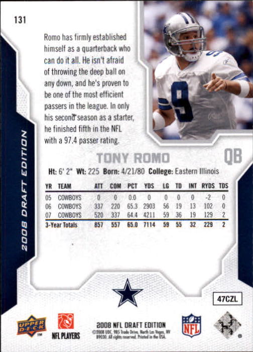 A2041- 2008 Upper Deck Draft Edition FB #s 1-250 -You Pick- 15+ FREE US SHIP - Picture 259 of 481