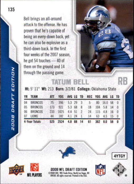 A2041- 2008 Upper Deck Draft Edition FB #s 1-250 -You Pick- 15+ FREE US SHIP - Picture 265 of 481