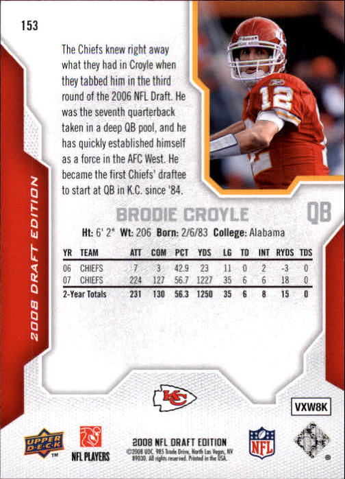 A2041- 2008 Upper Deck Draft Edition FB #s 1-250 -You Pick- 15+ FREE US SHIP - Picture 301 of 481