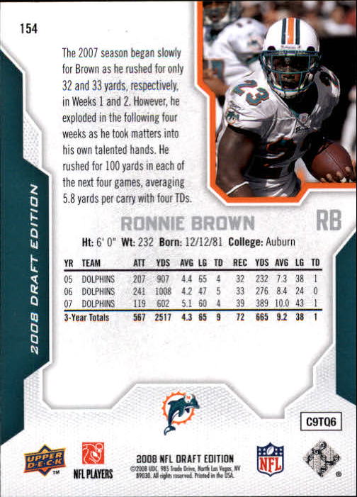 A2041- 2008 Upper Deck Draft Edition FB #s 1-250 -You Pick- 15+ FREE US SHIP - Picture 303 of 481