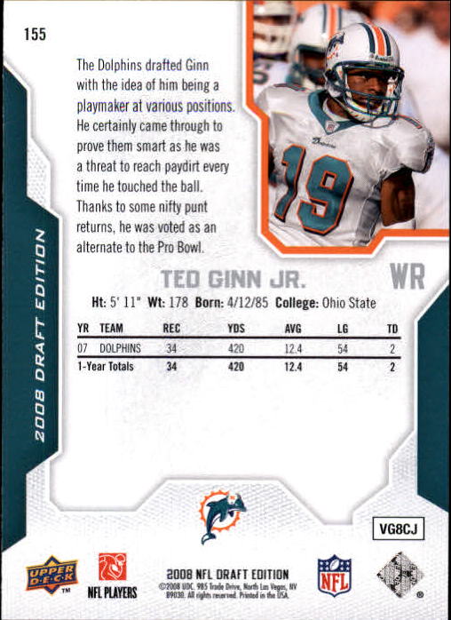A2041- 2008 Upper Deck Draft Edition FB #s 1-250 -You Pick- 15+ FREE US SHIP - Picture 305 of 481