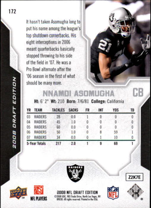 A2041- 2008 Upper Deck Draft Edition FB #s 1-250 -You Pick- 15+ FREE US SHIP - Picture 339 of 481