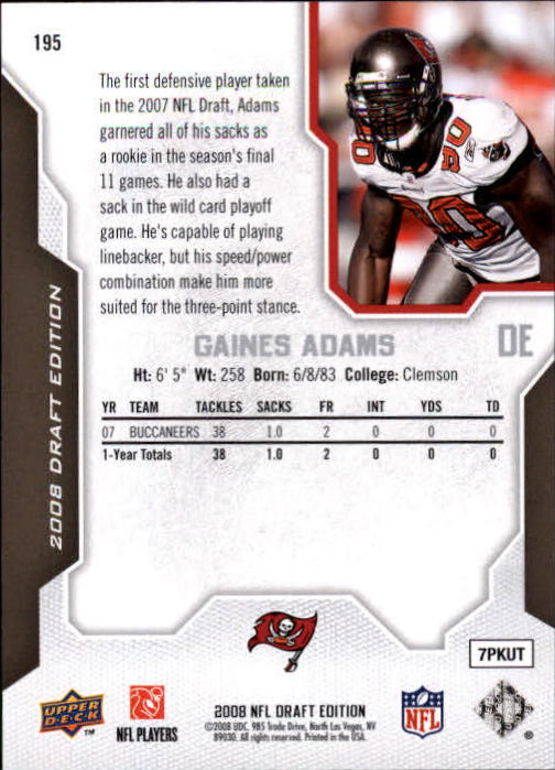 A2041- 2008 Upper Deck Draft Edition FB #s 1-250 -You Pick- 15+ FREE US SHIP - Picture 381 of 481