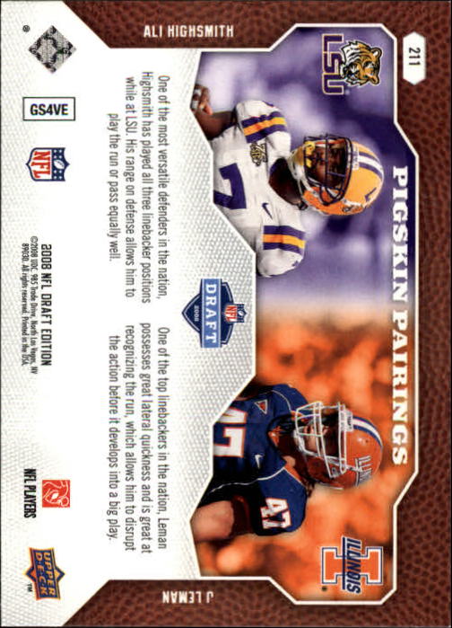 A2041- 2008 Upper Deck Draft Edition FB #s 1-250 -You Pick- 15+ FREE US SHIP - Picture 409 of 481