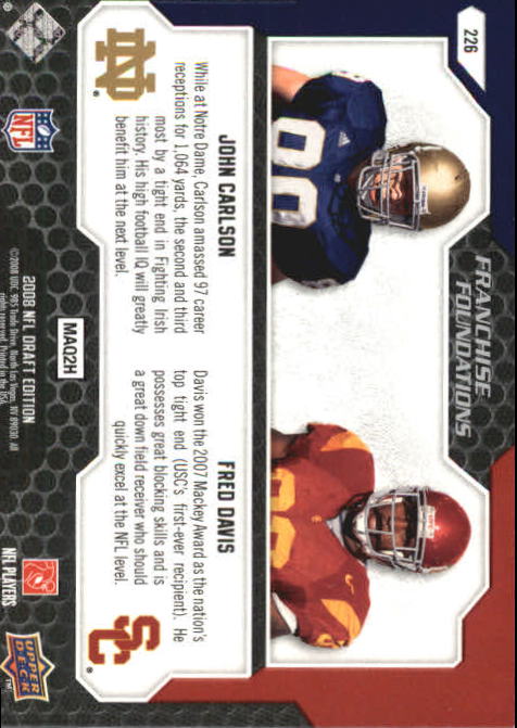 A2041- 2008 Upper Deck Draft Edition FB #s 1-250 -You Pick- 15+ FREE US SHIP - Picture 437 of 481
