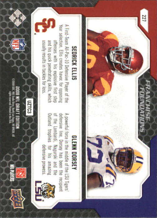 A2041- 2008 Upper Deck Draft Edition FB #s 1-250 -You Pick- 15+ FREE US SHIP - Picture 439 of 481