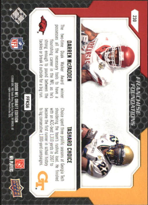 A2041- 2008 Upper Deck Draft Edition FB #s 1-250 -You Pick- 15+ FREE US SHIP - Picture 445 of 481