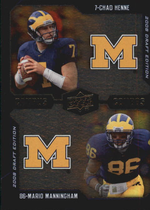 2008 Upper Deck Draft Edition #232 Chad Henne/Mario Manningham/Campus Combos