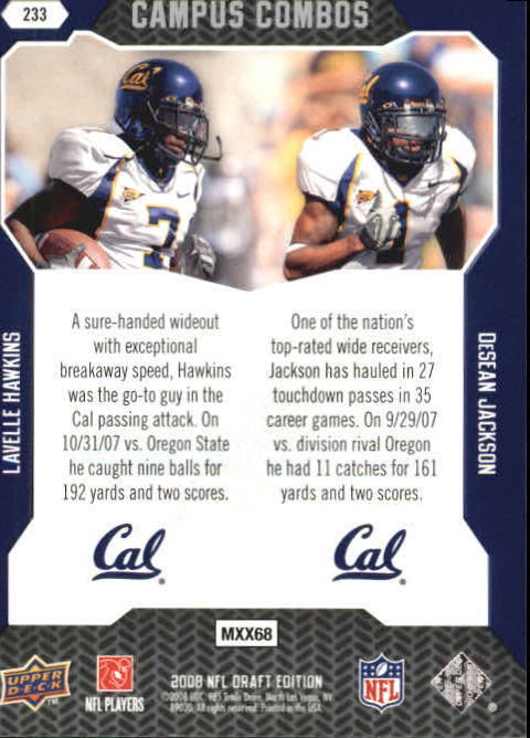 A2041- 2008 Upper Deck Draft Edition FB #s 1-250 -You Pick- 15+ FREE US SHIP - Picture 451 of 481