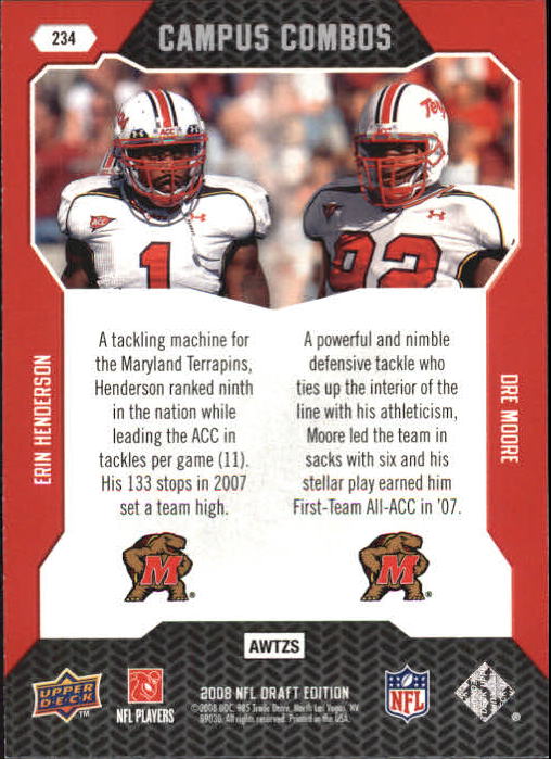 A2041- 2008 Upper Deck Draft Edition FB #s 1-250 -You Pick- 15+ FREE US SHIP - Picture 453 of 481