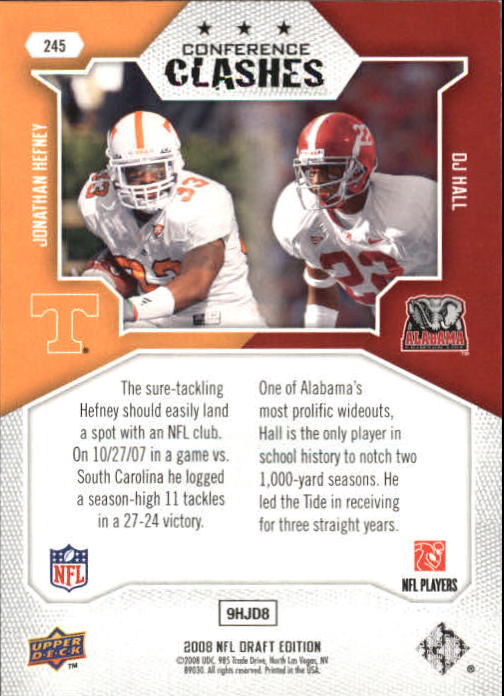 A2041- 2008 Upper Deck Draft Edition FB #s 1-250 -You Pick- 15+ FREE US SHIP - Picture 471 of 481