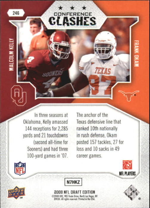 A2041- 2008 Upper Deck Draft Edition FB #s 1-250 -You Pick- 15+ FREE US SHIP - Picture 473 of 481