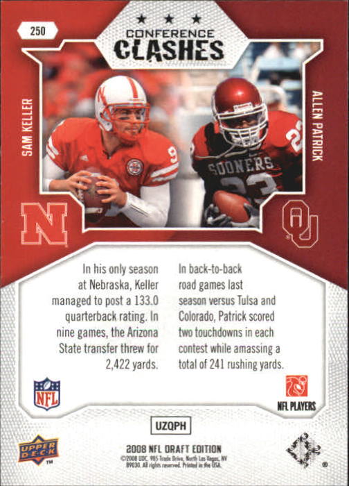 A2041- 2008 Upper Deck Draft Edition FB #s 1-250 -You Pick- 15+ FREE US SHIP - Picture 481 of 481