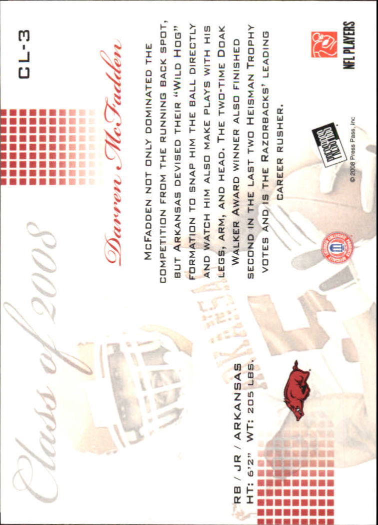 2008 Press Pass SE Football "Insert and Parallel" Cards - Picture 3 of 53