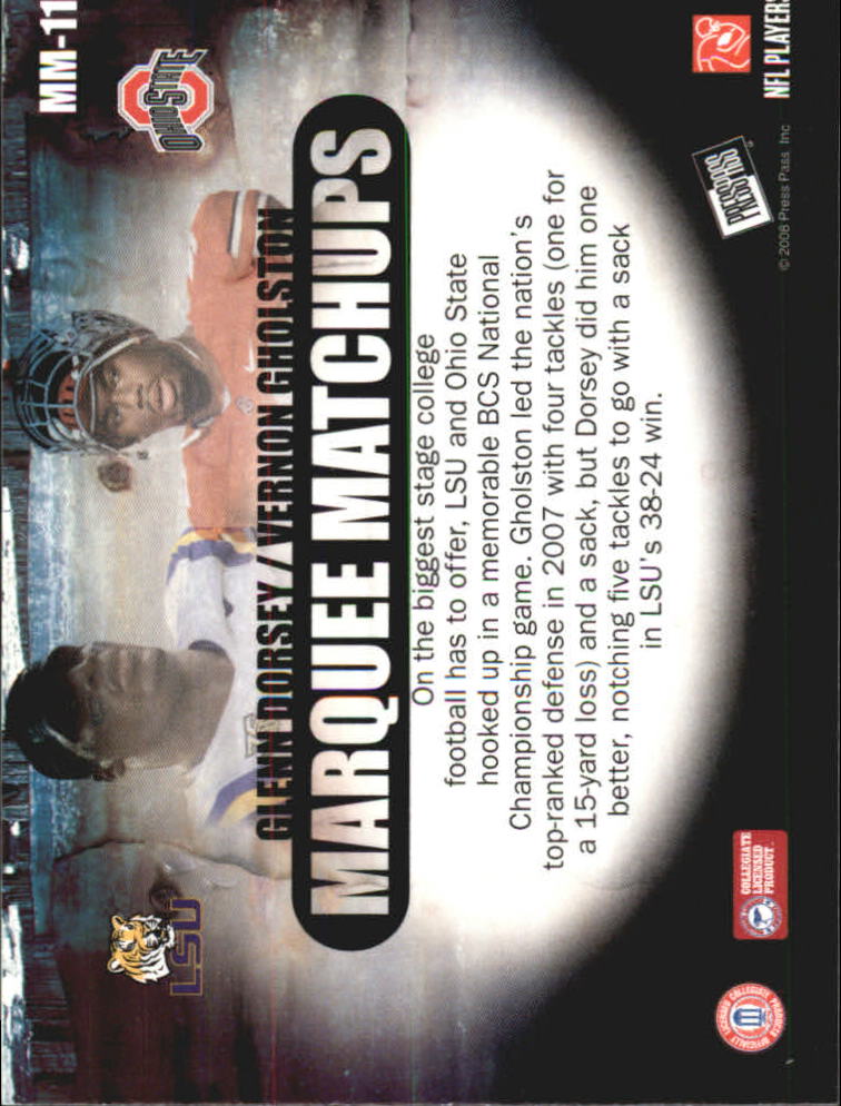 2008 Press Pass SE Football "Insert and Parallel" Cards - Picture 51 of 53