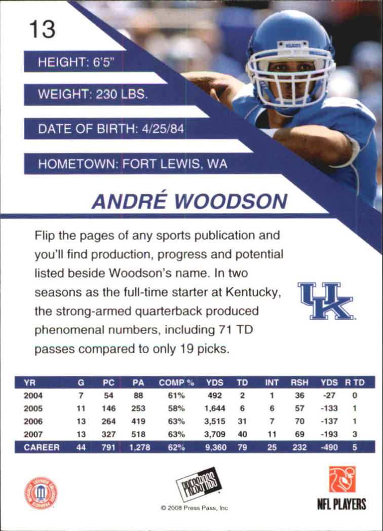2008 Press Pass SE Football "Insert and Parallel" Cards - Picture 8 of 53