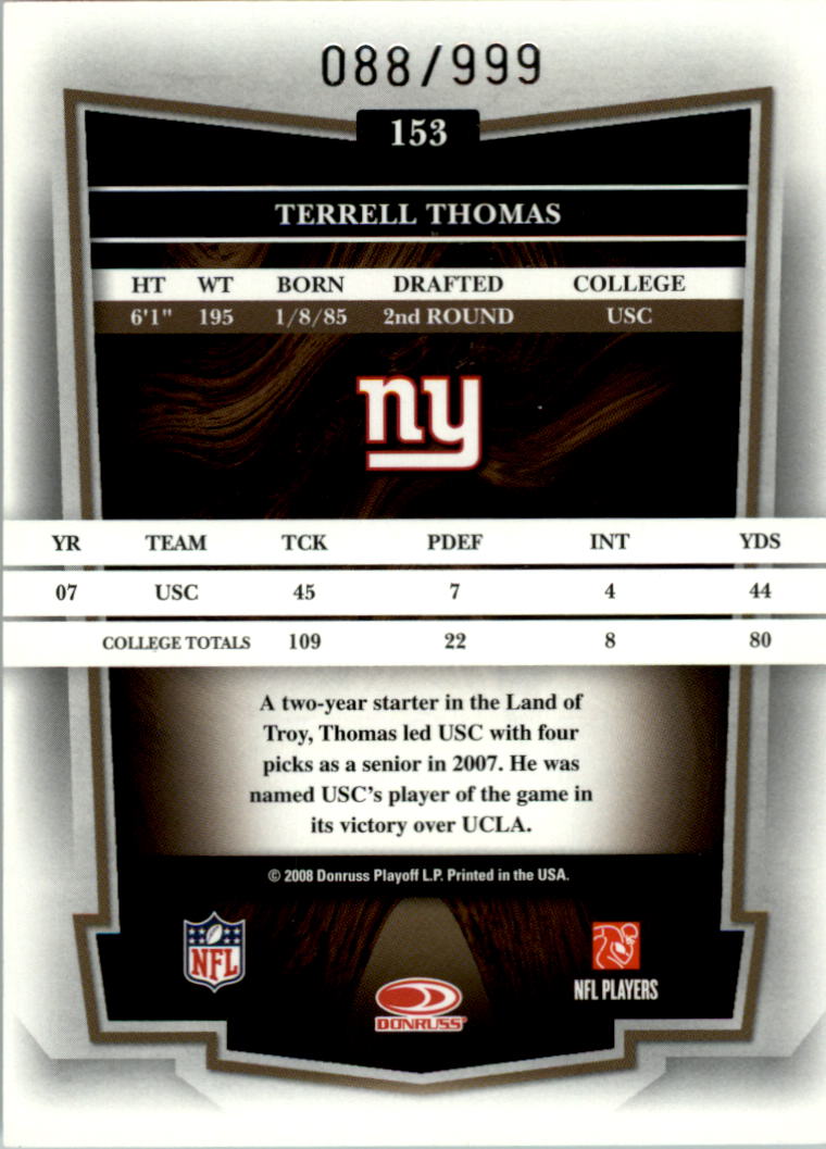 2008 Donruss Classics Football - Picture 200 of 268
