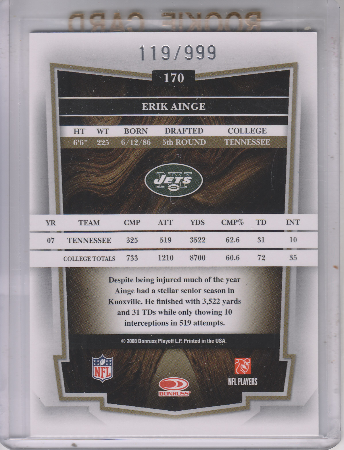 2008 Donruss Classics Football - Picture 203 of 268