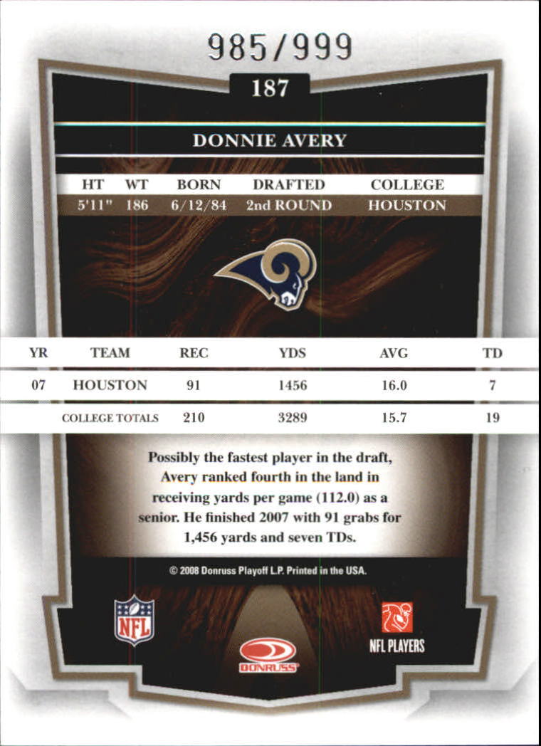 2008 Donruss Classics Football - Picture 211 of 268