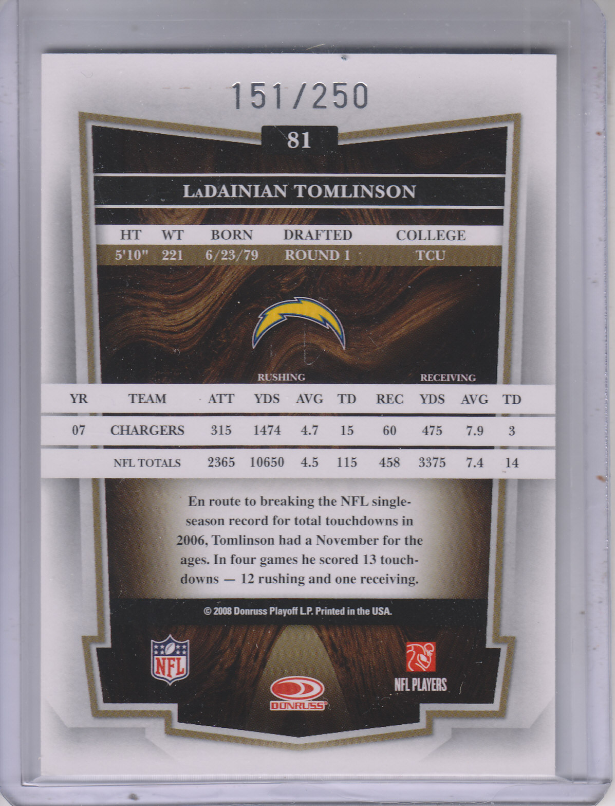 2008 Donruss Classics Football - Picture 267 of 268