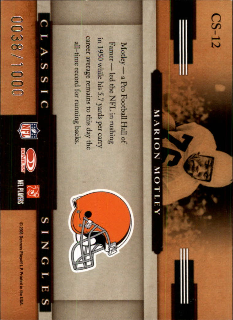 2008 Donruss Classics Football - Picture 225 of 268