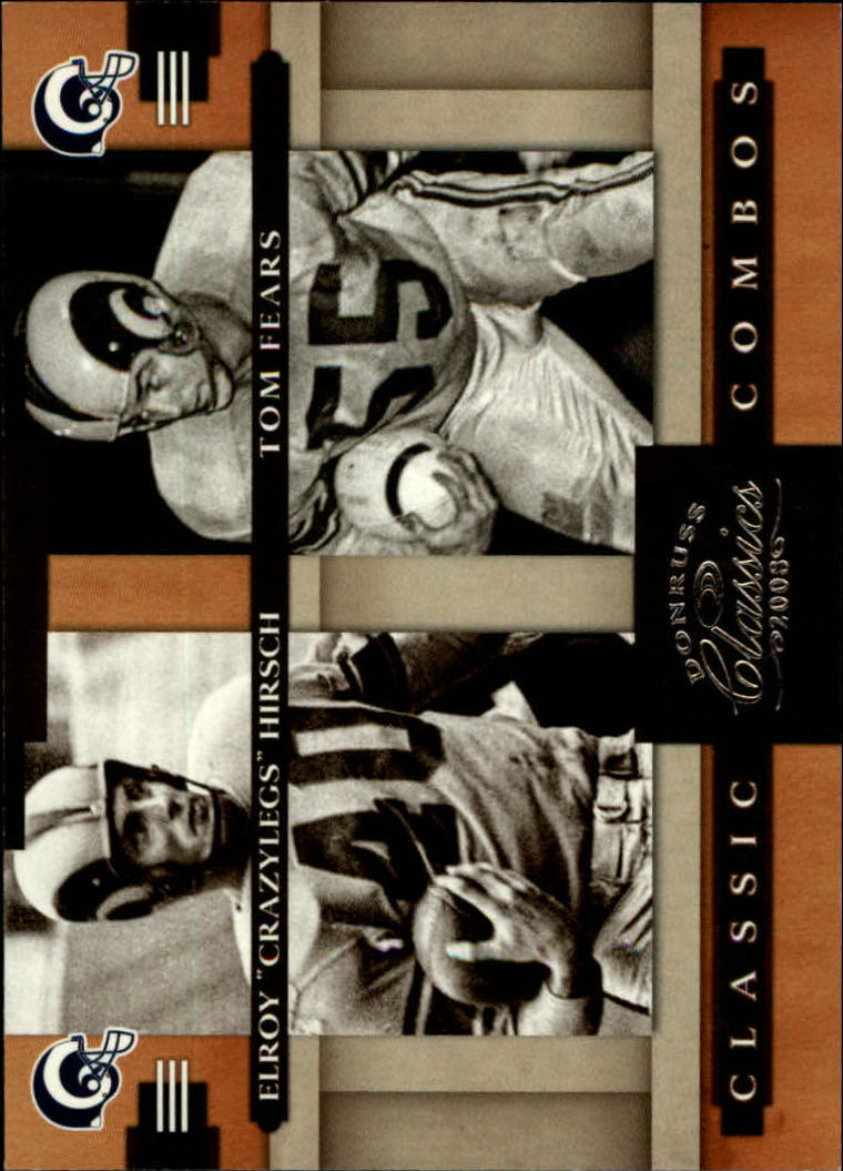 2008 Donruss Classics Classic Combos #8 E.Hirsch/T.Fears