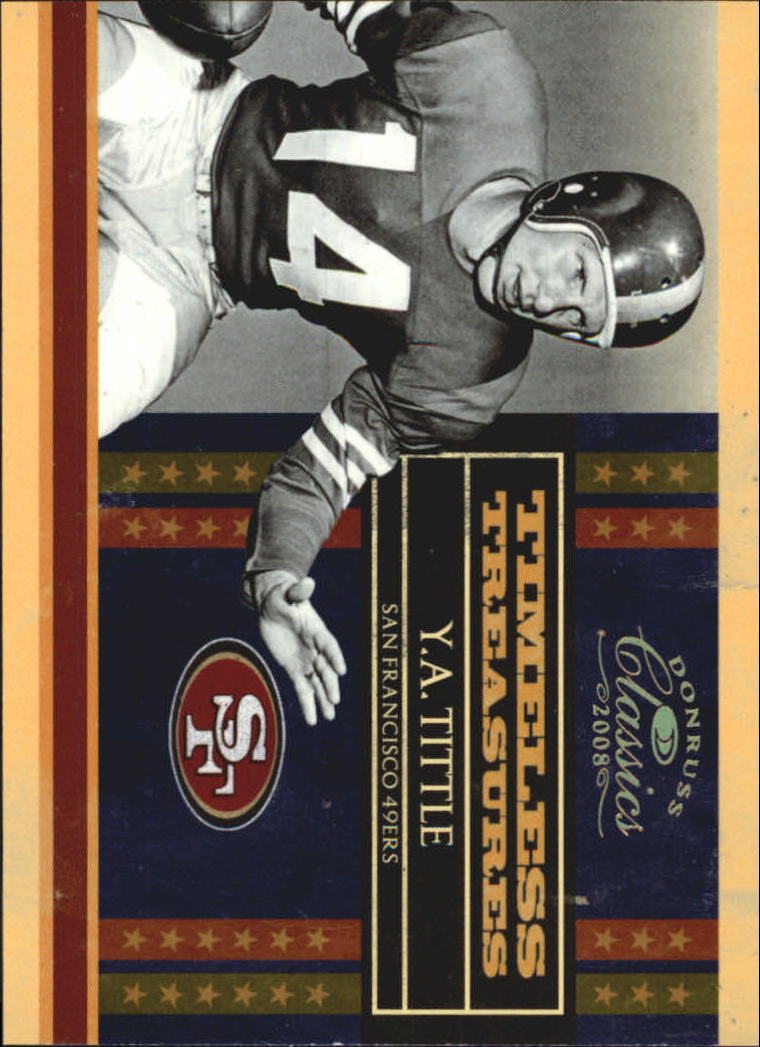2008 Donruss Classics Timeless Treasures Gold #1 Y.A. Tittle