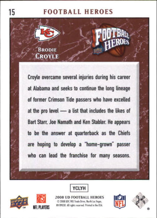 2008 Heroes (Upper Deck) Football "Main Set" Cards #1 to #269 - Picture 29 of 497