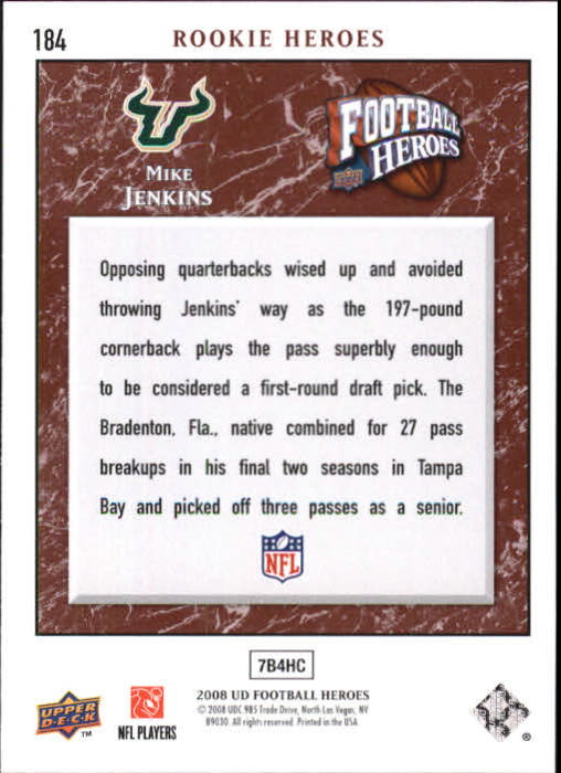 2008 Heroes (Upper Deck) Football "Main Set" Cards #1 to #269 - Picture 358 of 497