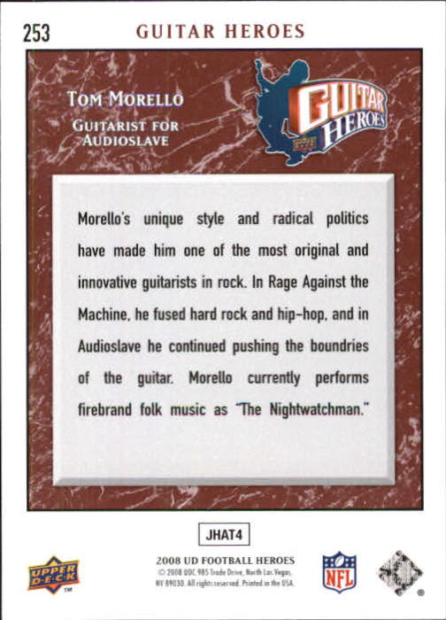 2008 Upper Deck Heroes #253 Tom Morello back image