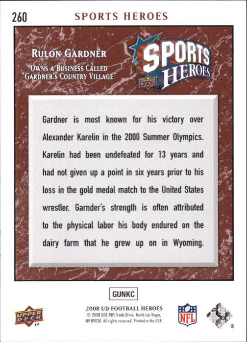 2008 Heroes (Upper Deck) Football "Main Set" Cards #1 to #269 - Picture 485 of 497