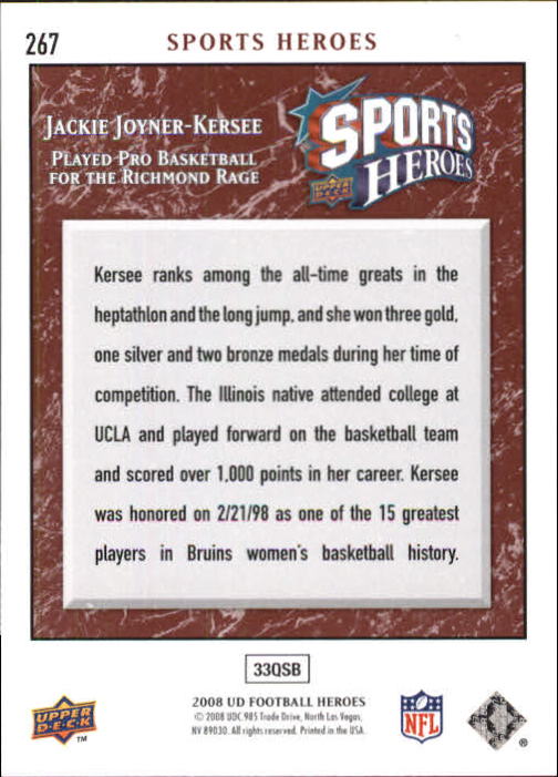 2008 Heroes (Upper Deck) Football "Main Set" Cards #1 to #269 - Picture 493 of 497