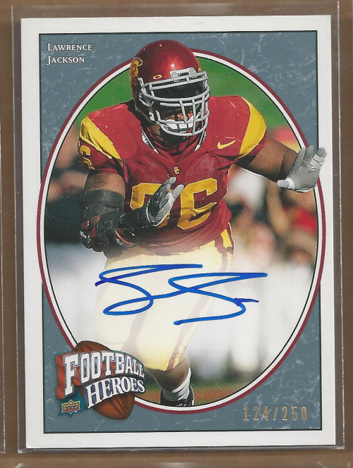 2008 Upper Deck Heroes Autographs Blue #169 Lawrence Jackson/250