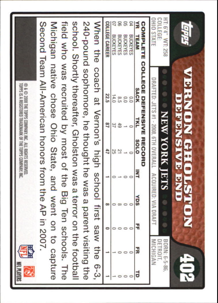 A0846- 2008 Topps Football Cards 254-440 +Inserts -You Pick- 15+ FREE US SHIP - Picture 251 of 395
