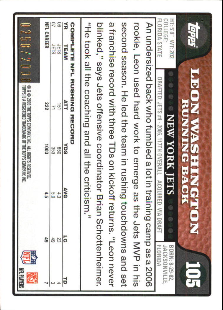 A0846- 2008 Topps Football Assorted Insert Cards -You Pick- 15+ FREE US SHIP - Picture 17 of 147