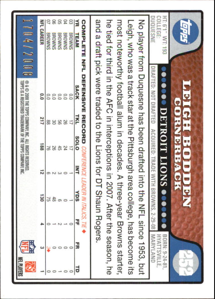A0846- 2008 Topps Football Assorted Insert Cards -You Pick- 15+ FREE US SHIP - Picture 25 of 147