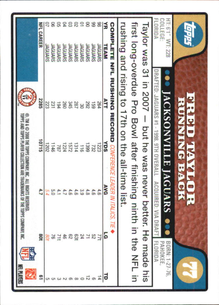 A0846- 2008 Topps Football Assorted Insert Cards -You Pick- 15+ FREE US SHIP - Picture 39 of 147