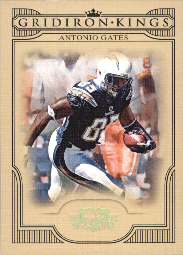 2008 Donruss Threads Pro Gridiron Kings Gold #28 Antonio Gates