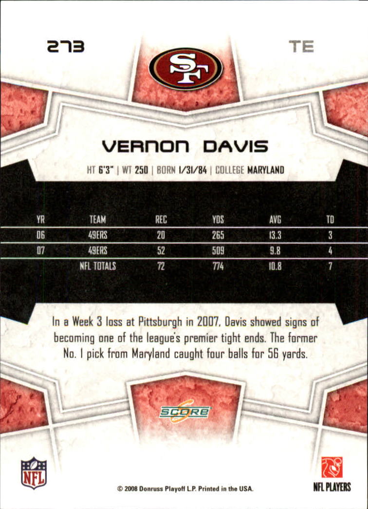 B4038- 2008 Score Football Cards 251-440 +Rookies -You Pick- 15+ FREE US SHIP - Picture 35 of 357