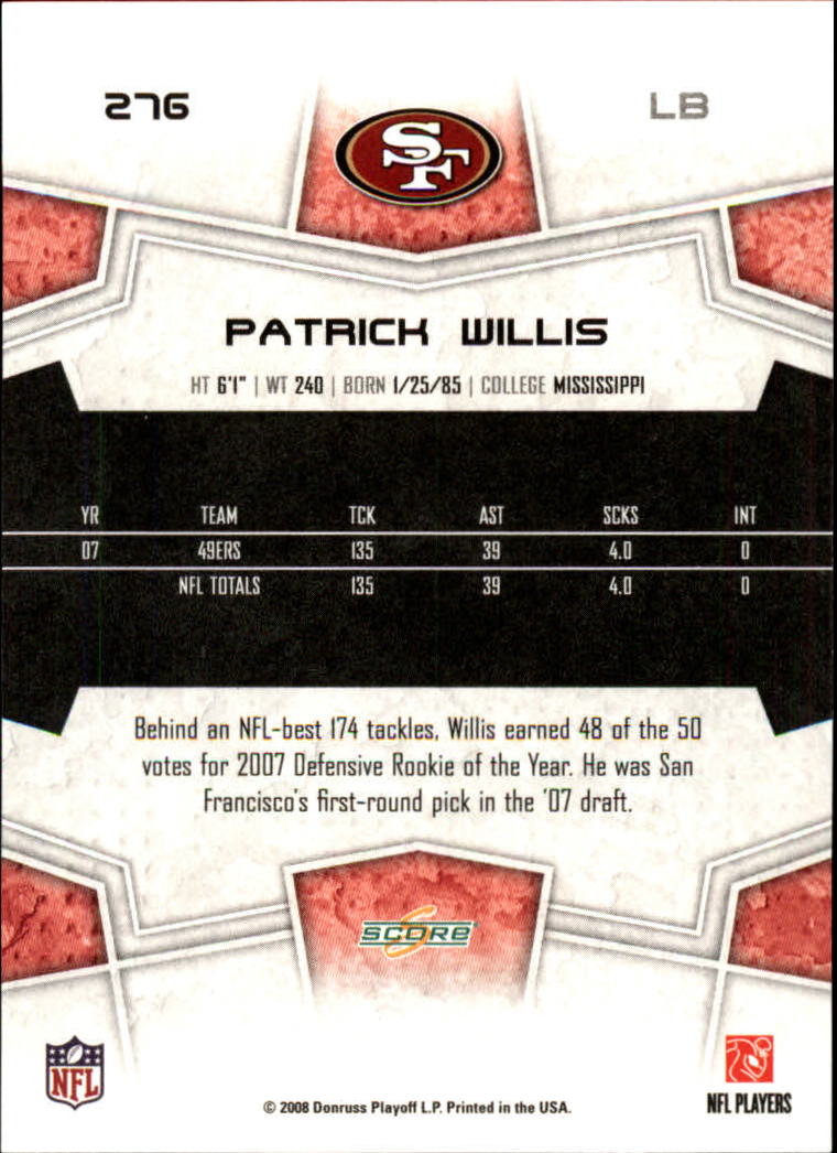 B4038- 2008 Score Football Cards 251-440 +Rookies -You Pick- 15+ FREE US SHIP - Picture 41 of 357